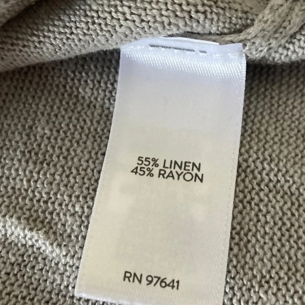 J. Jill women’s 3X draped one button cardigan zinc gray linen blend New - Picture 7 of 8